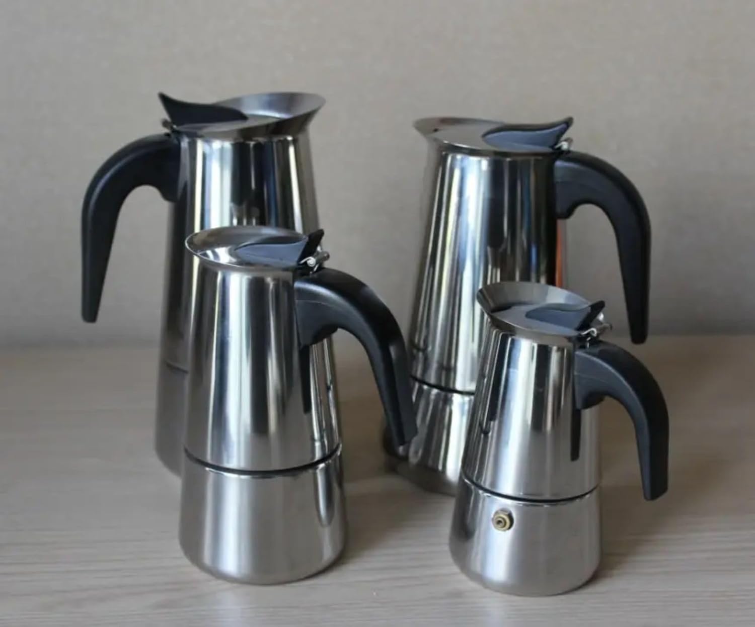 Solazzia Coffee Maker 4 Cup Moka Pot Stainless Steel Percolator coffee pot Espresso Maker, Compatible with Gas, Electric, Ceramic, and Induction stovetops(6.6 fl oz/200 ml) - Image 3