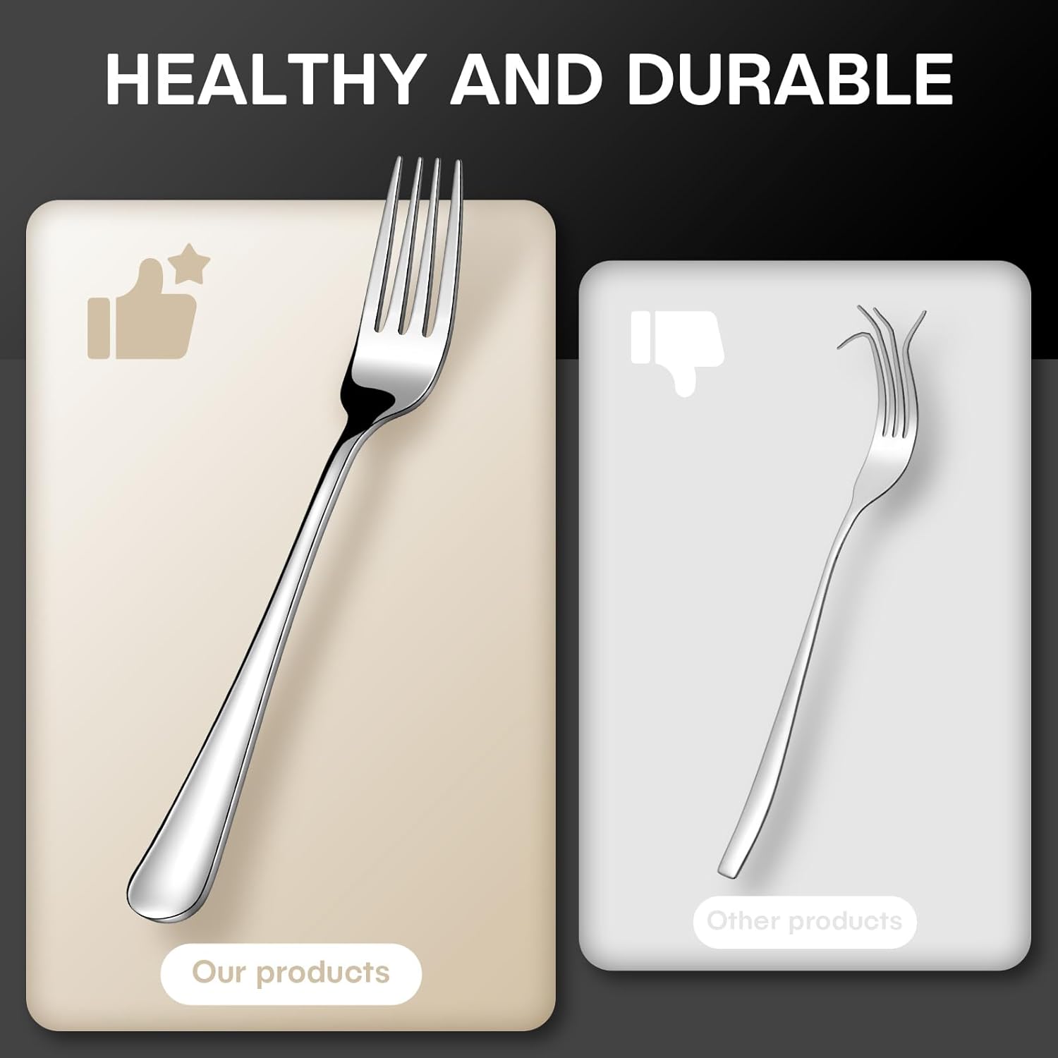 Cutlery Set, NINIROR 16 Piece Food-Grade Stainless Steel Flatware Set Silverware Set for 4 People Include Spoon Knife and Fork Sets Mirror Polished Dishwasher Safe for Home Restaurant Modern Design - Image 2