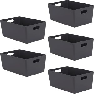 Niftii 5-Pack Plastic Storage Baske...