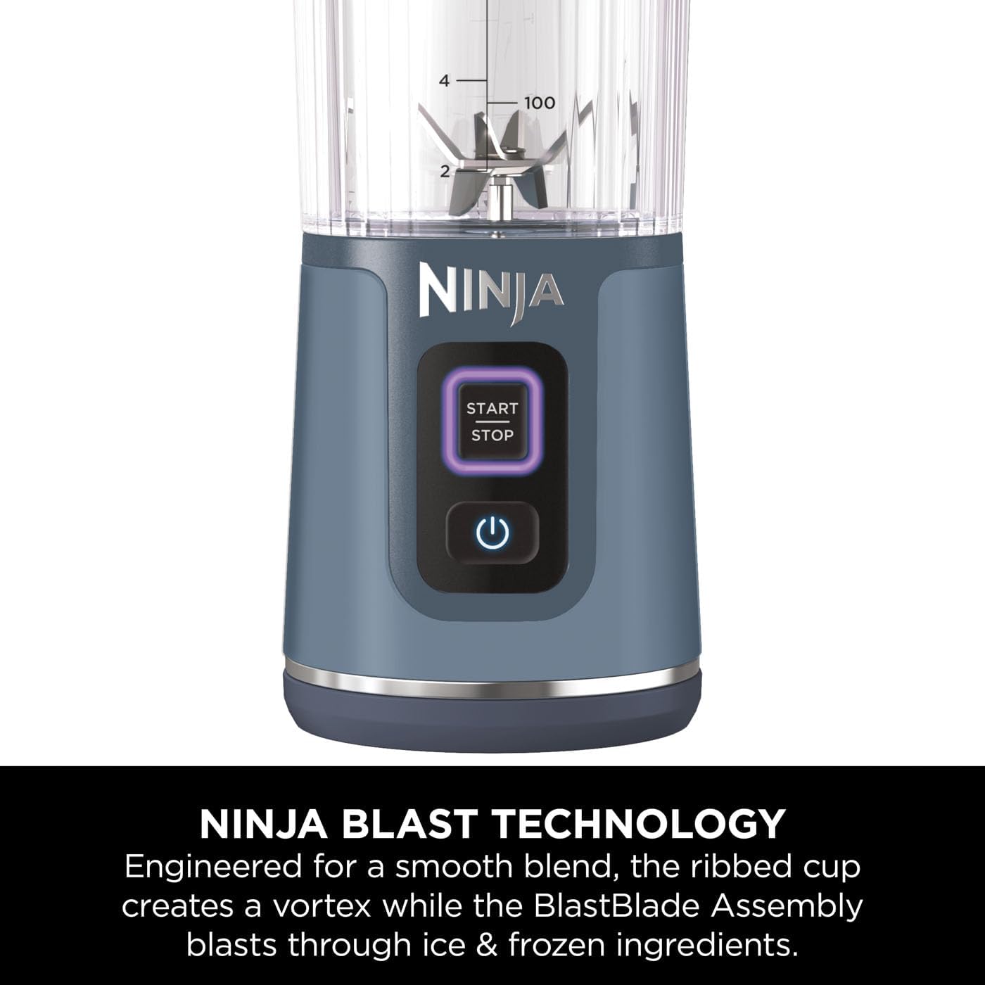 Ninja Blast Portable Blender, 530ml, Leakproof Lid & Sip Spout, Powerful Cordless Mini Blender, Rechargeable, Portable Smoothies, Protein Shakes, Blends Ice & Frozen Fruit, Denim Blue, BC151UKNV - Image 12