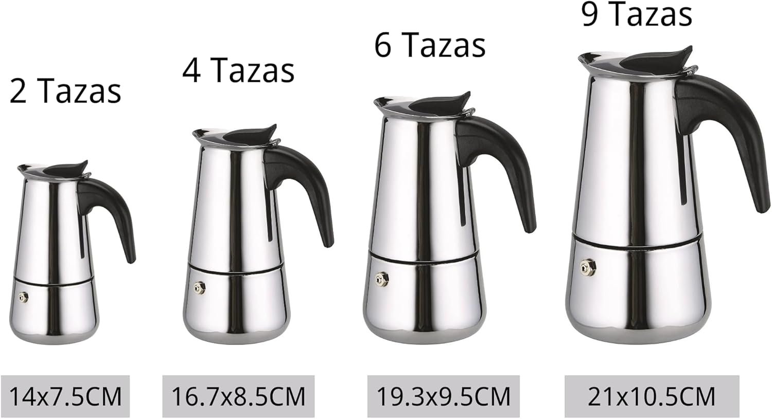 Solazzia Coffee Maker 4 Cup Moka Pot Stainless Steel Percolator coffee pot Espresso Maker, Compatible with Gas, Electric, Ceramic, and Induction stovetops(6.6 fl oz/200 ml) - Image 2