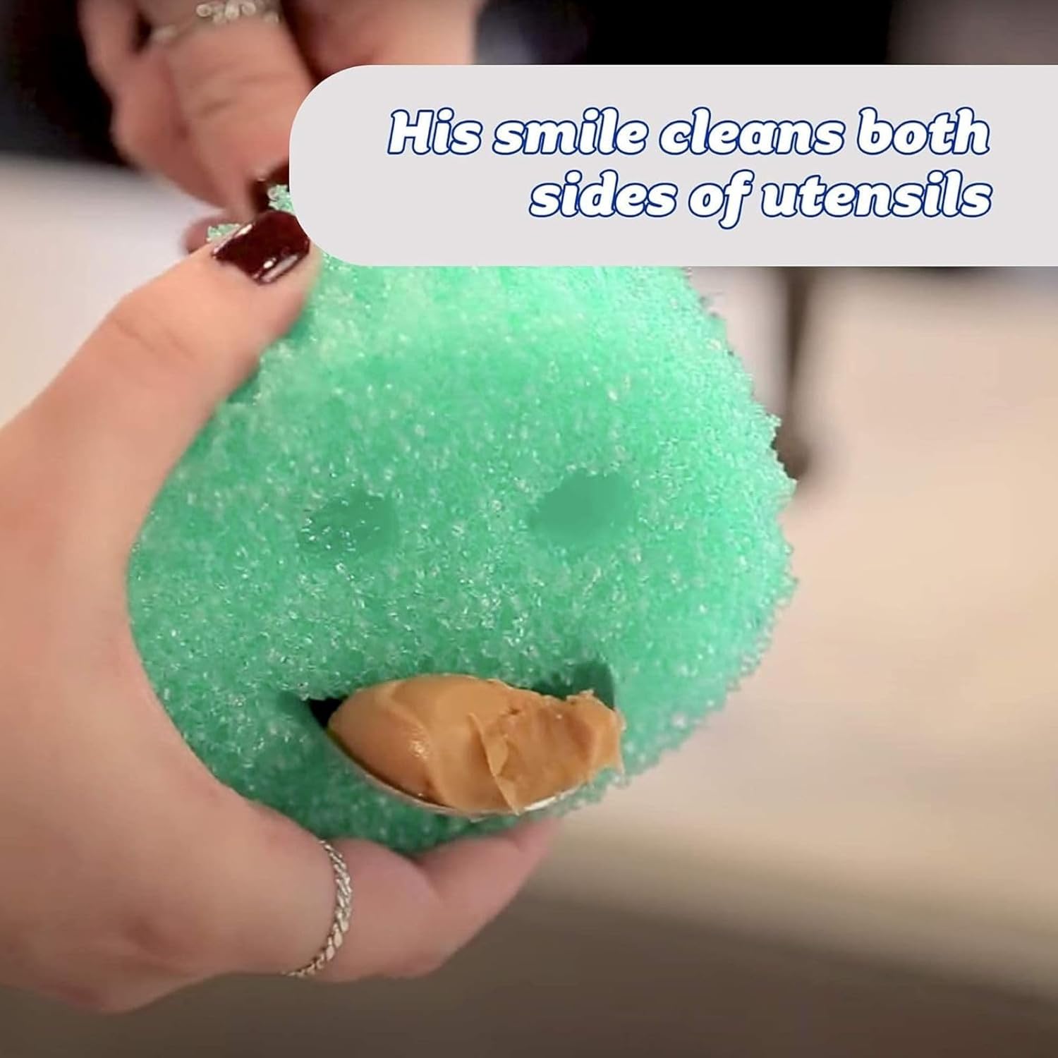 Scrub Daddy Colors Kitchen Sponges, Dish Sponges for Washing Up, Texture Changing Washing Up Sponge, Non Scratch Dish Scrubber, Odour Resistant Bathroom Cleaning Products, Dishwasher Safe, Pack of 3 - Image 6