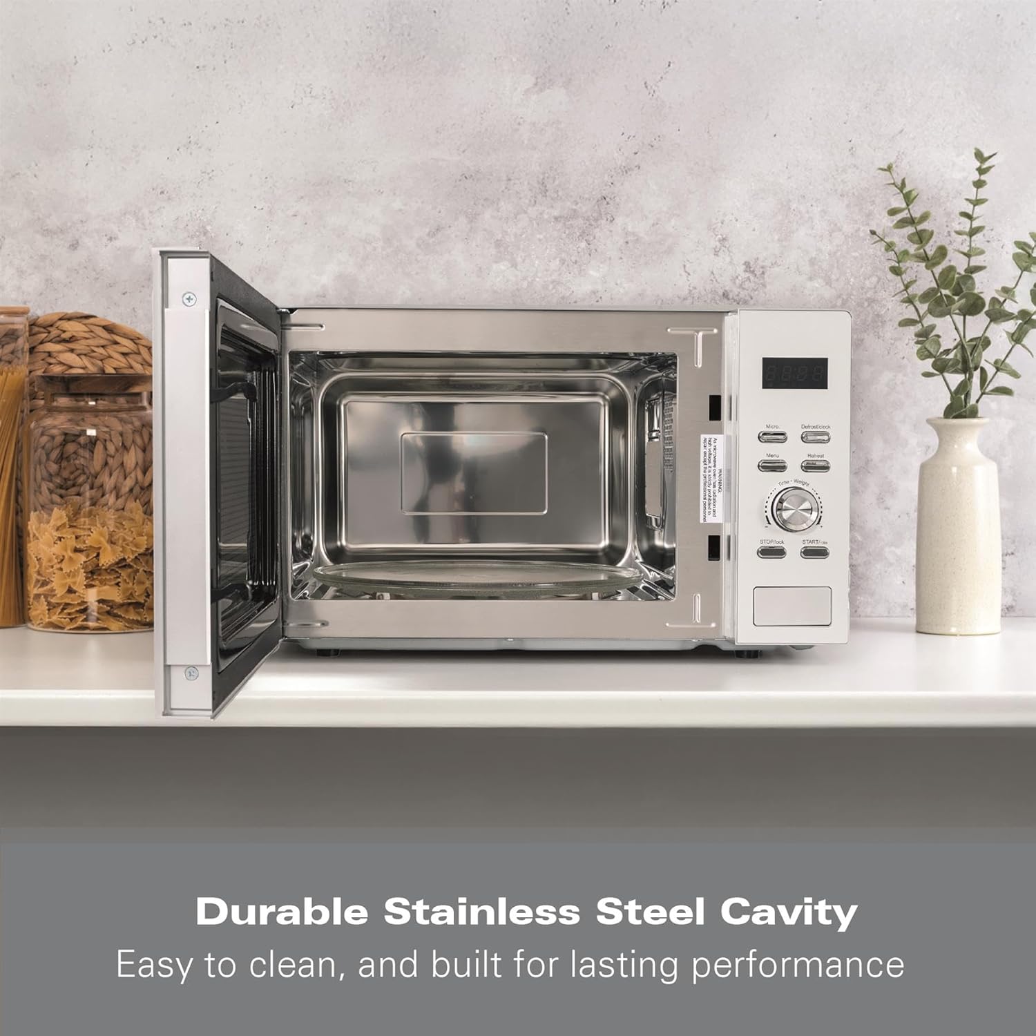 Hamilton Beach Microwave, 30L, 950W, Family-Size, Digital Controls, 8 Pre-Set Programs, 5 Power Levels, Large Capacity, Defrost Function, Child Lock, Silver - HB30FUXP04S - Image 6