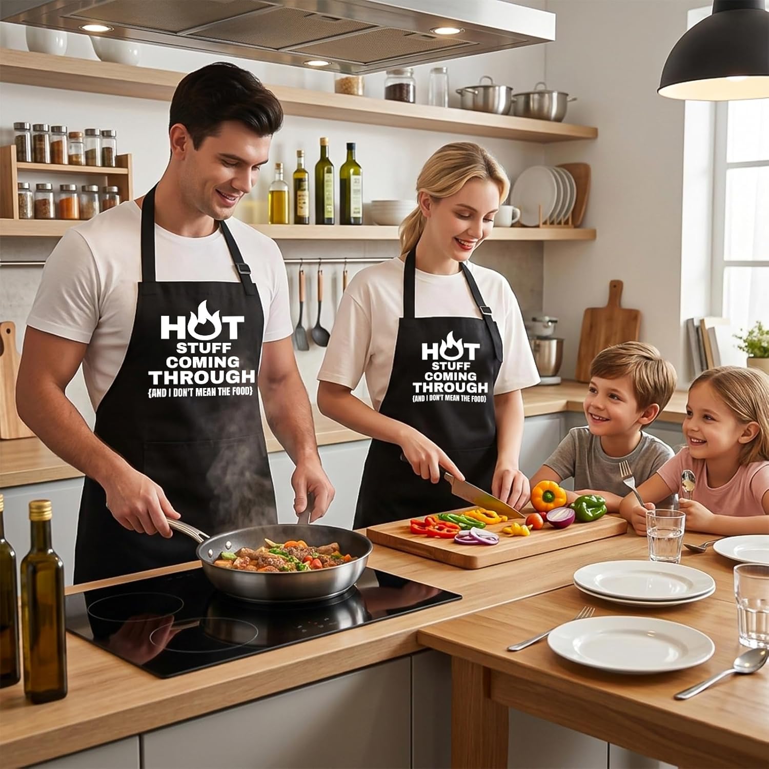 Funny Cooking Grilling BBQ Aprons for Men, Adjustable Chef Kitchen Apron with 2 Pockets, Birthday Christmas Gifts for Men, Him, Dad - Image 5