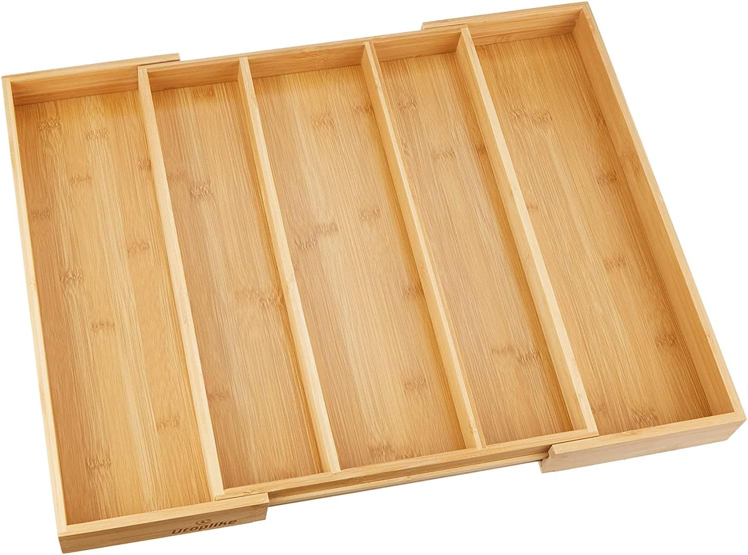 Utoplike Expandable Bamboo Drawer Organisers, Wooden Utensils Holder, Cutlery Tray Organiser, Adjustable Drawer Divider for Silverware, Flatware, Knives in Kitchen, Bedroom, Living Room - Image 8