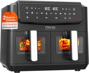 Nyxi Air Fryer 9L Dual Basket (4.5L...