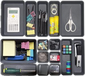 Kutesna 15 PCS Interlocking Desk Dr...