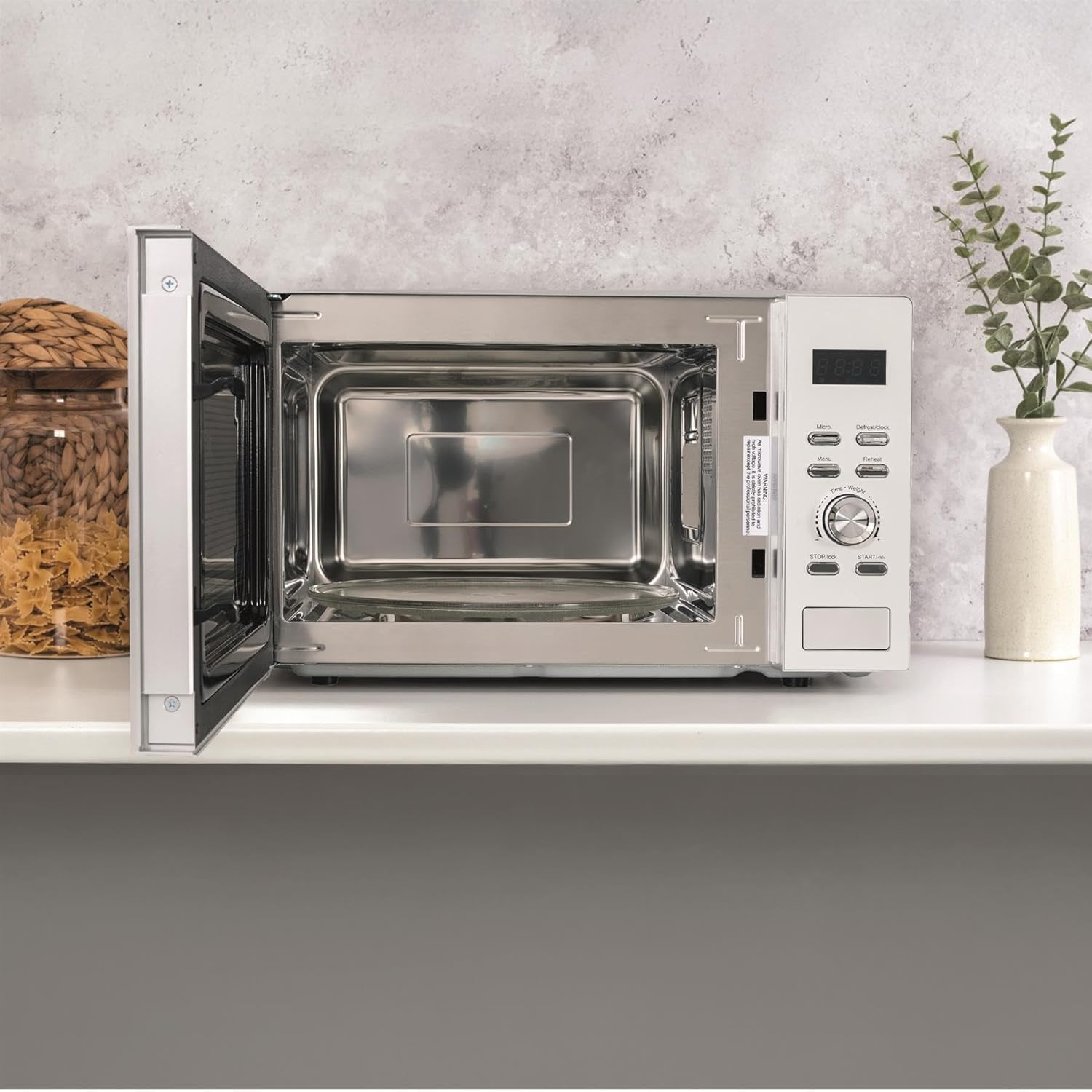 Hamilton Beach Microwave, 30L, 950W, Family-Size, Digital Controls, 8 Pre-Set Programs, 5 Power Levels, Large Capacity, Defrost Function, Child Lock, Silver - HB30FUXP04S - Image 3
