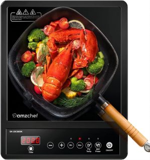 AMZCHEF Single Induction Hob, Porta...