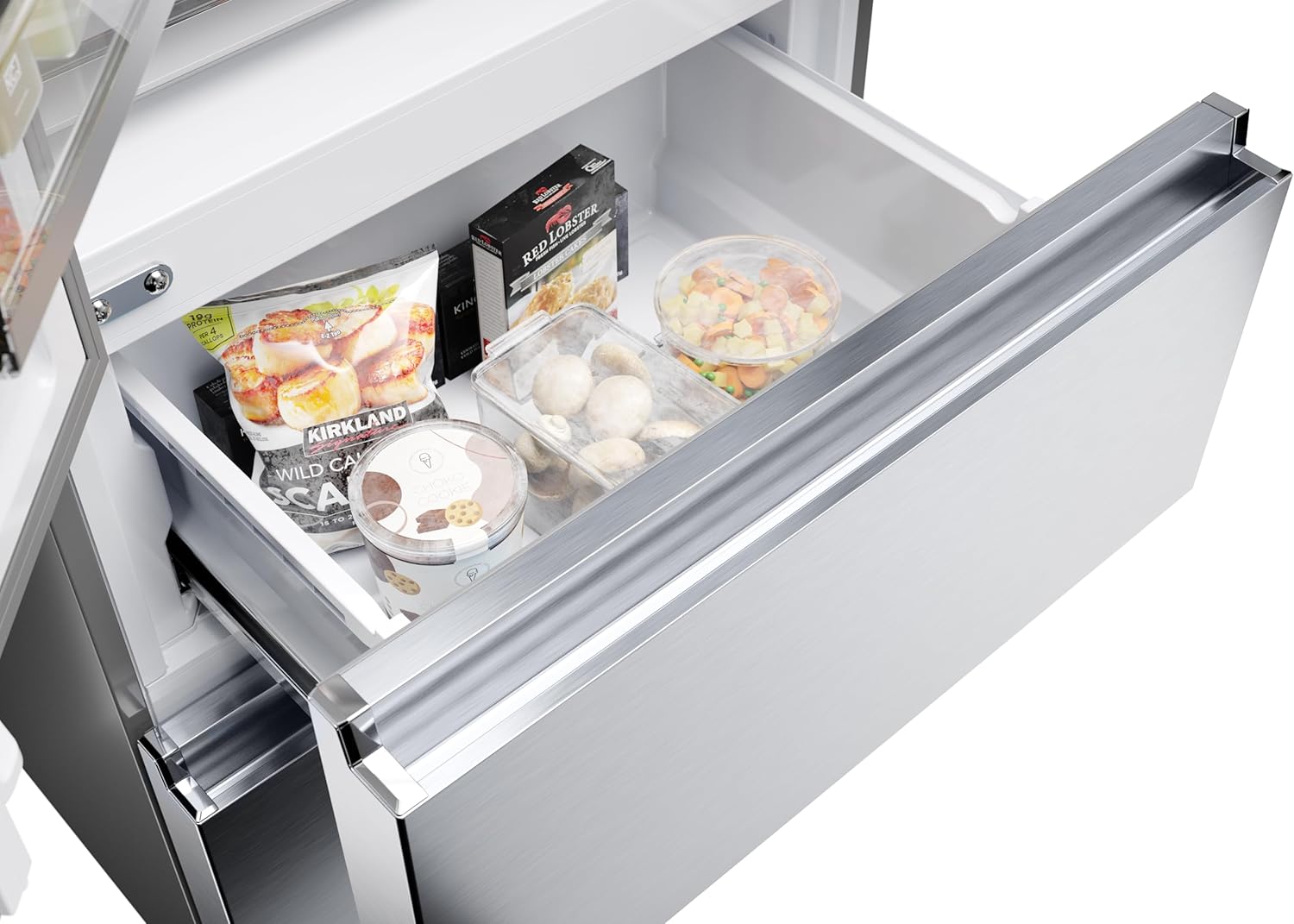 Haier FD 70 Series 5 Freestanding American Fridge Freezer, 4 Doors, Total No Frost, E Class, Air Surround, MyZone Plus, Touch Display, 446L Total Capacity, Gentle Silver, 70x68x190 cm - HFR5719ENMG - Image 6