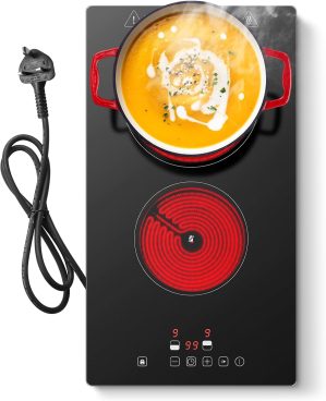 Ceramic Hob 2 Zones, Electric Plug ...