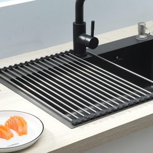 ViWaVee Dish Drainer Rack, Foldable...