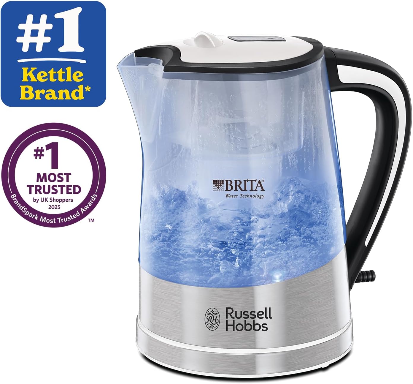 Russell Hobbs 22851 Brita Purity Kettle 1L 3000W 3 Year Guarantee - Image 2