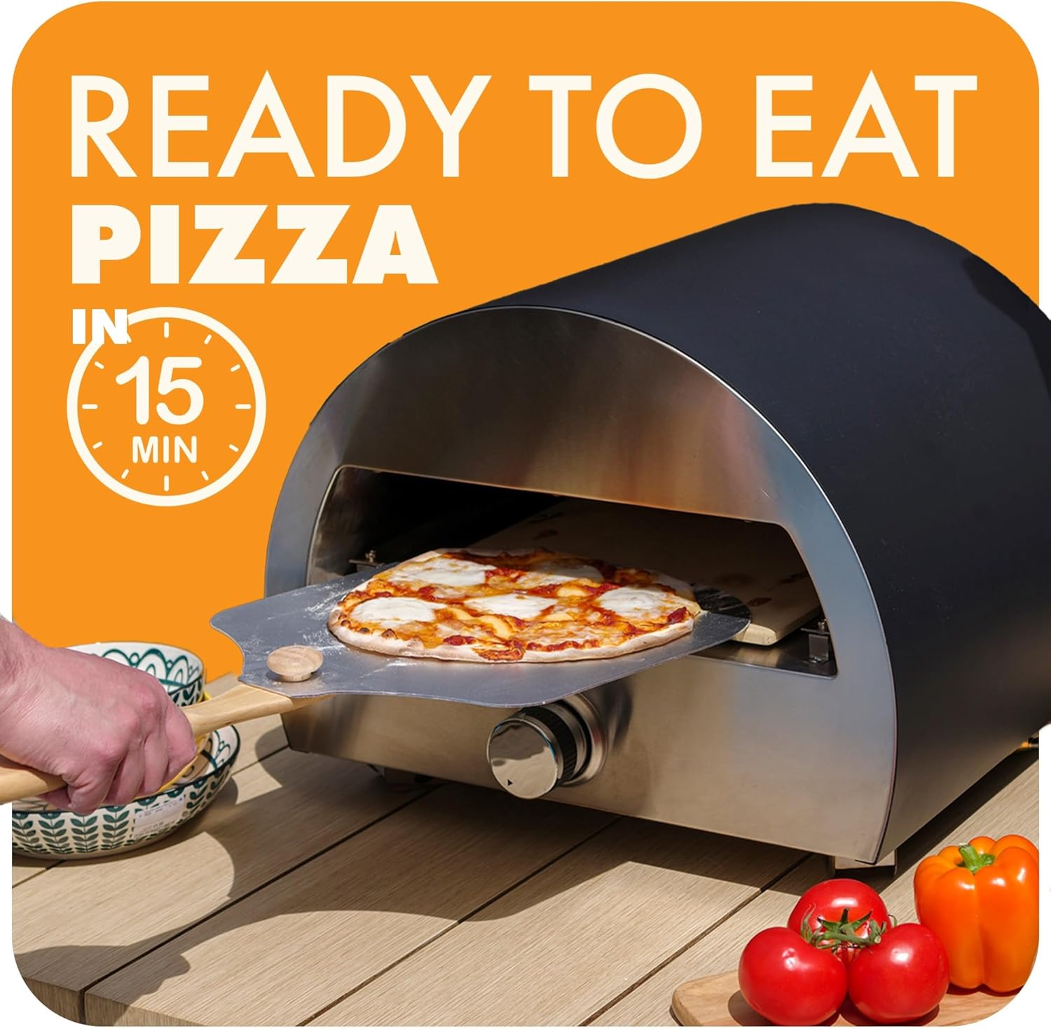 Casa Mia Bravo - 12 Inch Outdoor Gas Pizza Oven - Quick Heating, Portable, Stainless Steel Construction - 3 Year Guarantee - Image 2
