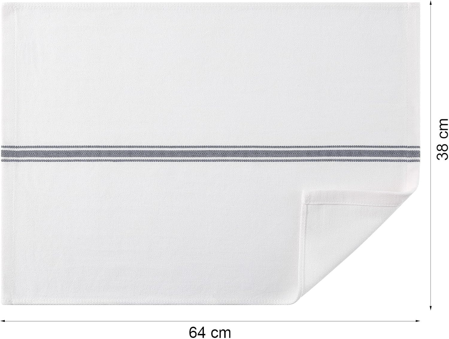 Moosfor 100% Organic Cotton Tea Towels Extra Large, Highly Absorbent Soft Dish Cloths, Lint Free Quick Drying kitchen Towel, Premium Dish Towels for Kitchen, Pack of 6, 38 x 64 cm, Grey - Image 7