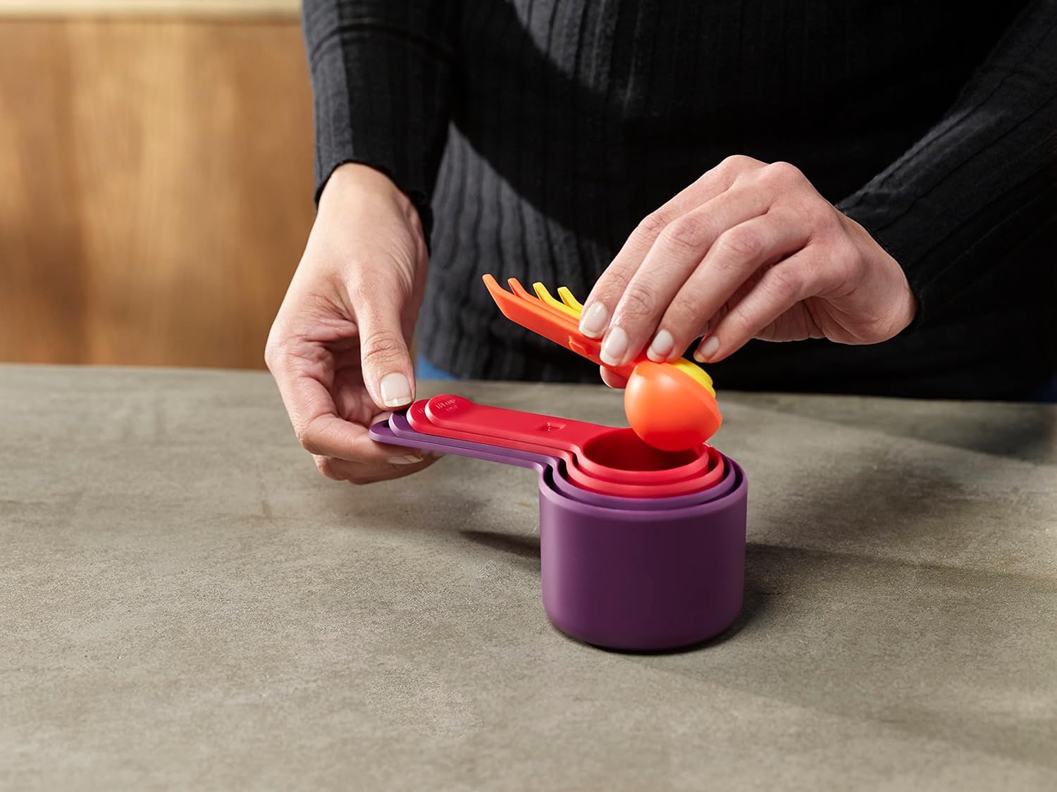 Joseph Joseph Nest Measuring Cup Set, Multicolour, 24, 8-Piece - Image 3