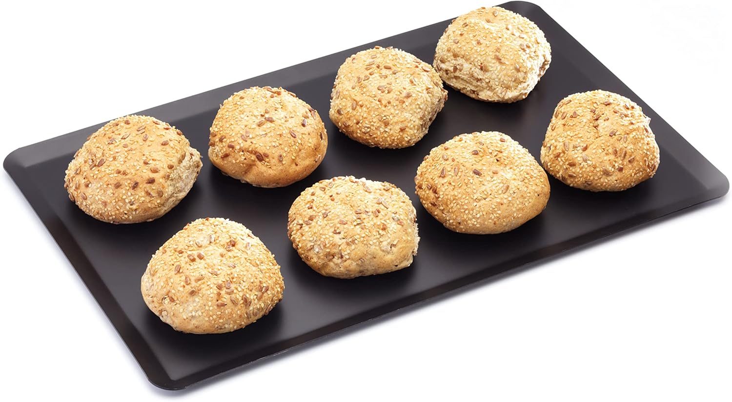 MasterClass Commercial Baking Tray with PTFE, PFOA and BPA Free Non Stick, 1.2 mm Carbon Steel, Gastronorm Size 1/1 (53 x 33 cm), Black - Image 2