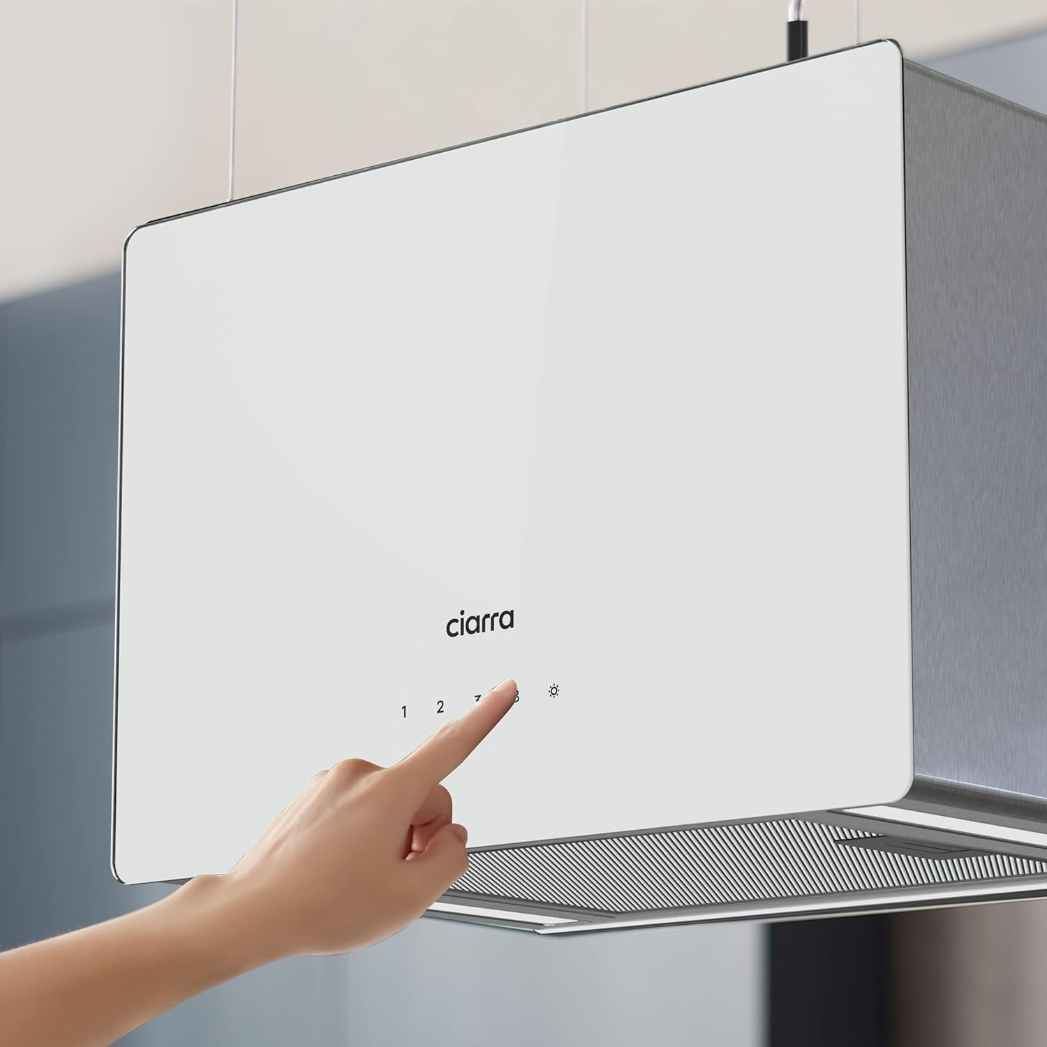 CIARRA Island Cooker Hood 48cm 700m³/ h CBCS4850 LED Display WIFI&Touch Control Ceiling Hood 4-Speed with Booster Recirculating&Ducting Kitchen Extractor Fan - Image 6