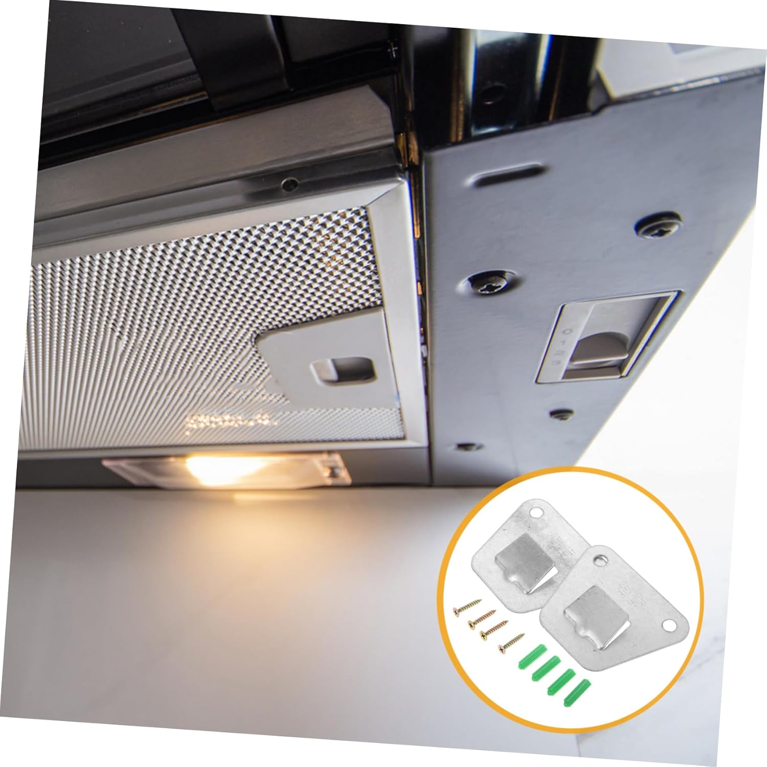 Range Hood Wall Mount Bracket Stainless Steel Side Suction Range Hood Support Heavy Duty Hanging Hook Fixing Hanger for Universal Installation - Image 8