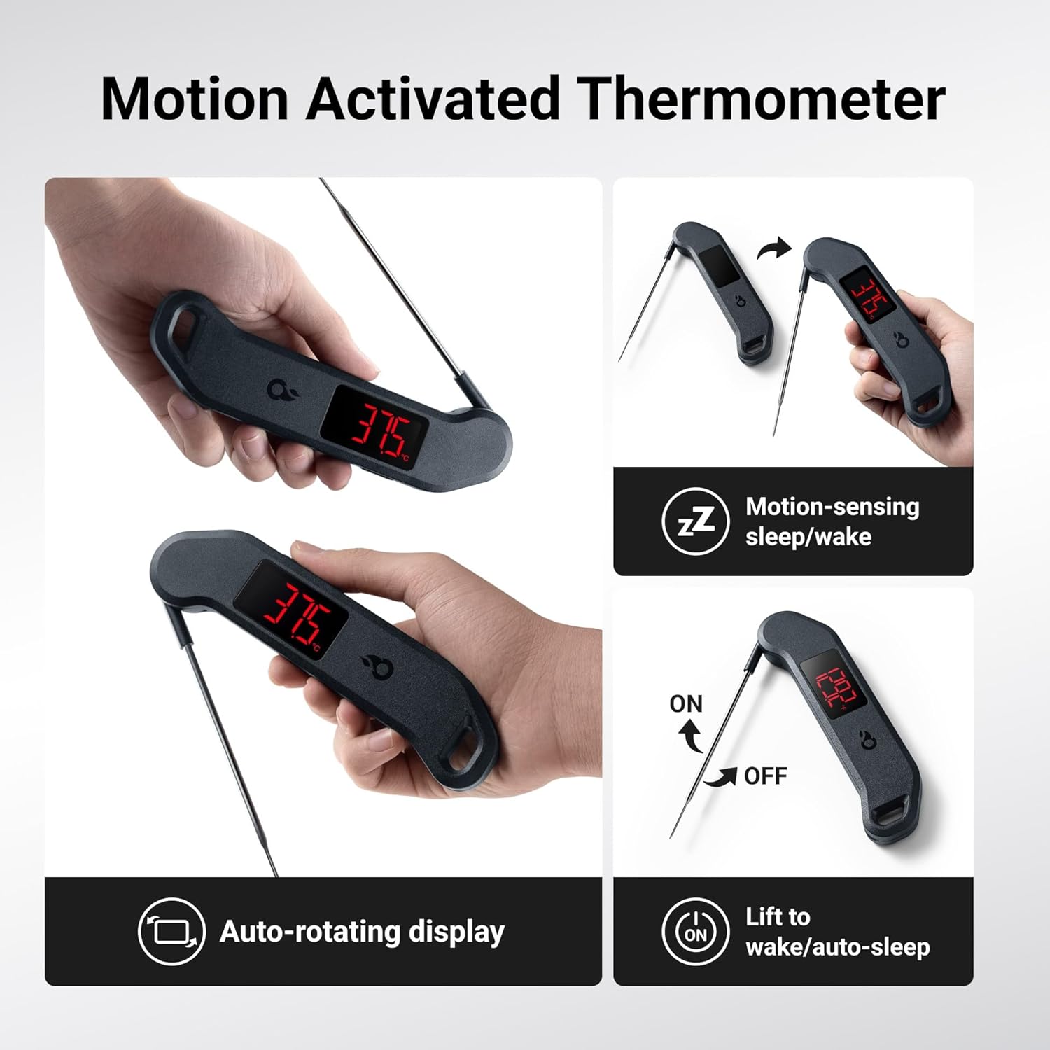 ThermoMaven Meat Thermometer Digital - 1s Instant Read, Food Cooking Thermometer Precise ±0.3℃ NIST Certified, IP65 Waterproof Magnetic Store, Large Bright LED Display, Home Kitchen BBQ Grill Oven - Image 7