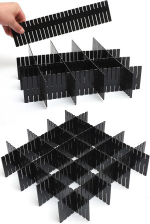 18Pcs Drawer Dividers, Adjustable D...