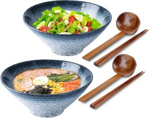 2 Set Tableware Ceramic Ramen Bowl ...