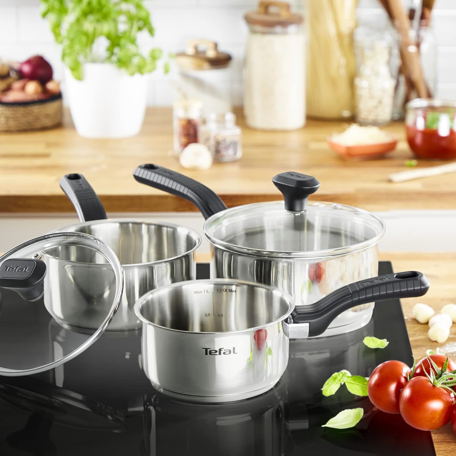 Tefal Comfort Max 3 Peice Stainless Steel Set, Durable Cookware for Healthy Cooking, Induction Compatible, Ergonomic Stay-Cool Handle, C973S344 - Image 4