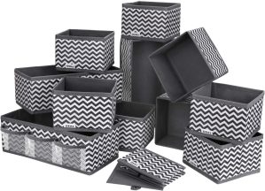 DIMJ 12 Pack Fabric Drawer Dividers...