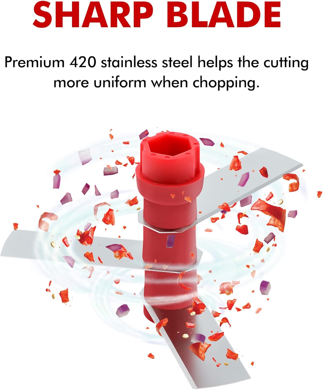 Manual Pull Food Chopper, Hand Pull String Onion Chopper Dicer for Kitchen, Easy Cleaning food Chopper for Vegetables, Fruits (500 ML) - Image 3