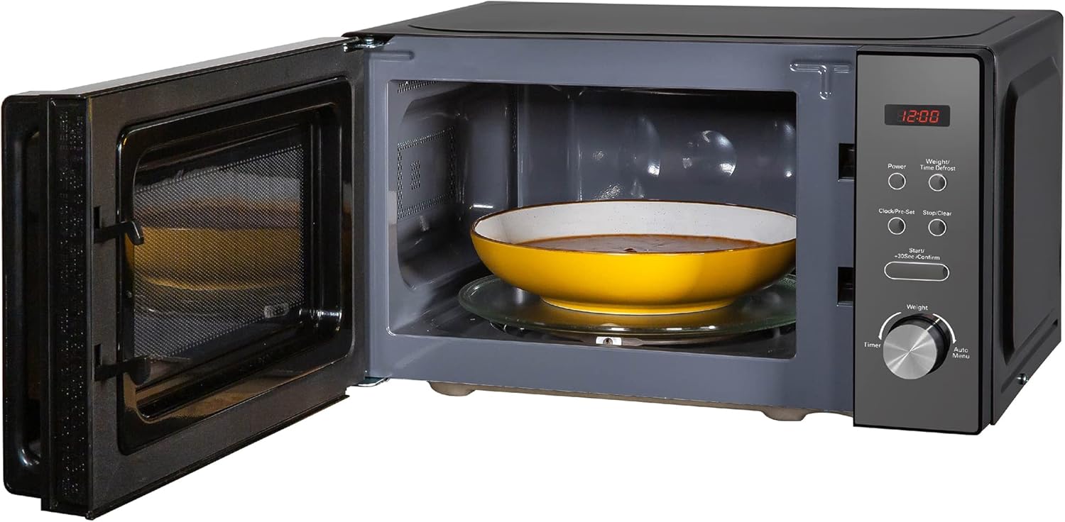 Russell Hobbs RHM2076B 20 Litre 800 W Black Digital Solo Microwave with 5 Power Levels, Automatic Defrost, 8 Auto Cook Menus, Clock and Timer, Easy Clean - Image 9
