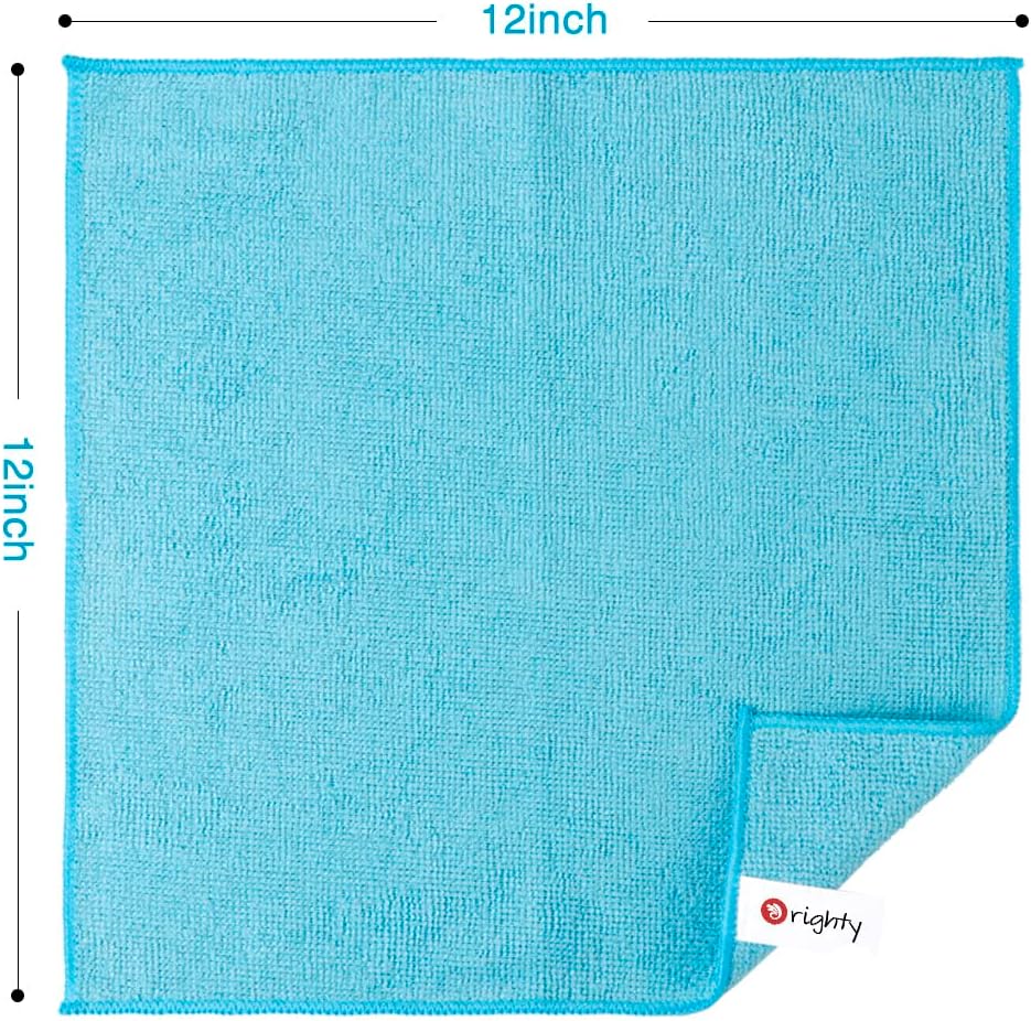 Orighty Microfibre Cleaning Cloths, Pack of 12, Highly Absorbent Cleaning Supplies, Lint Free Cloths for Multiple-use, Powerful Dust Removal Cleaning Rags for House, Kitchen, Car Care(12x12 inch) - Image 5