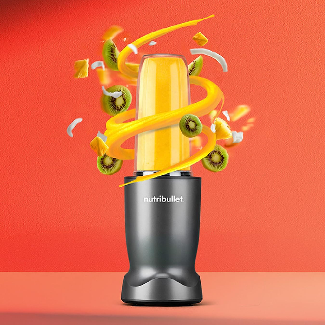 nutribullet Turbo Blender in Graphite - Powerful 1000W Motor Base & Rapid Extractor Blade - Easily Blends Frozen Fruit, Nuts & Ice - With 700ml & 500ml Cup & Lid to Go - For Smoothies & Juices - Image 9