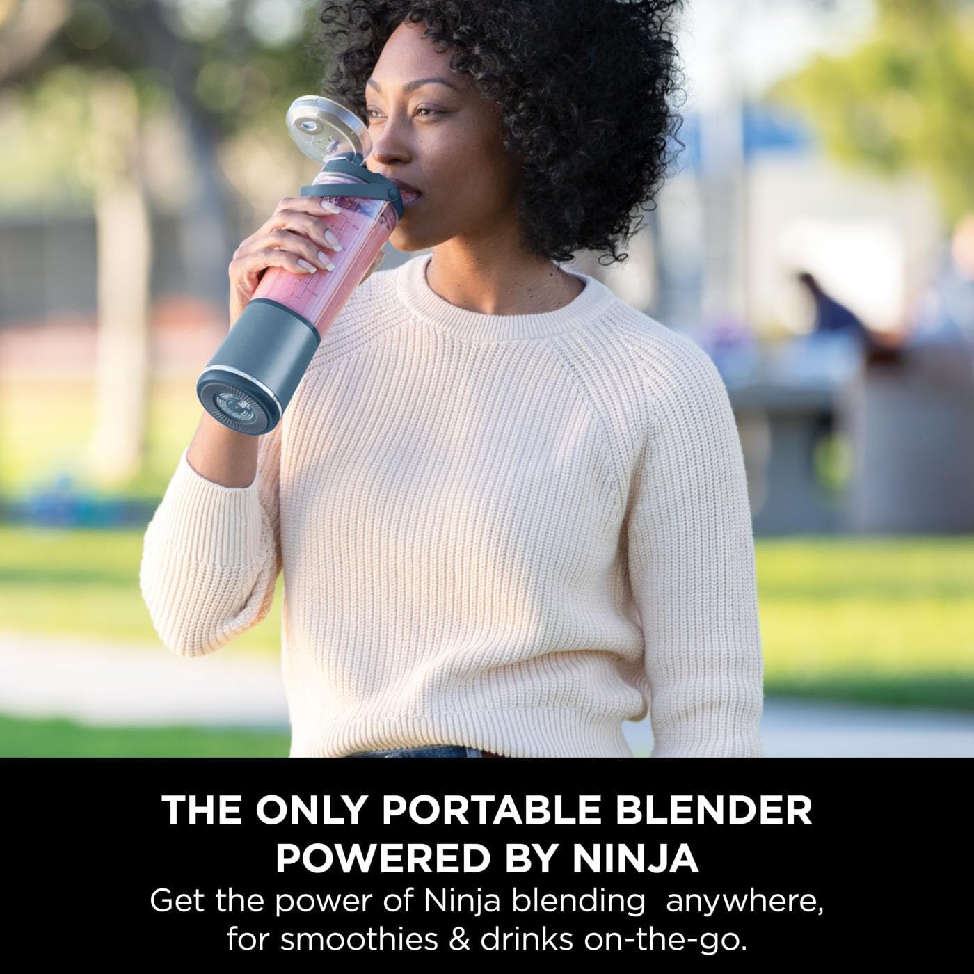 Ninja Blast Portable Blender, 530ml, Leakproof Lid & Sip Spout, Powerful Cordless Mini Blender, Rechargeable, Portable Smoothies, Protein Shakes, Blends Ice & Frozen Fruit, Denim Blue, BC151UKNV - Image 3