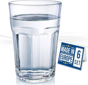 CRYSTALIA Drinking Glasses Set of 6...