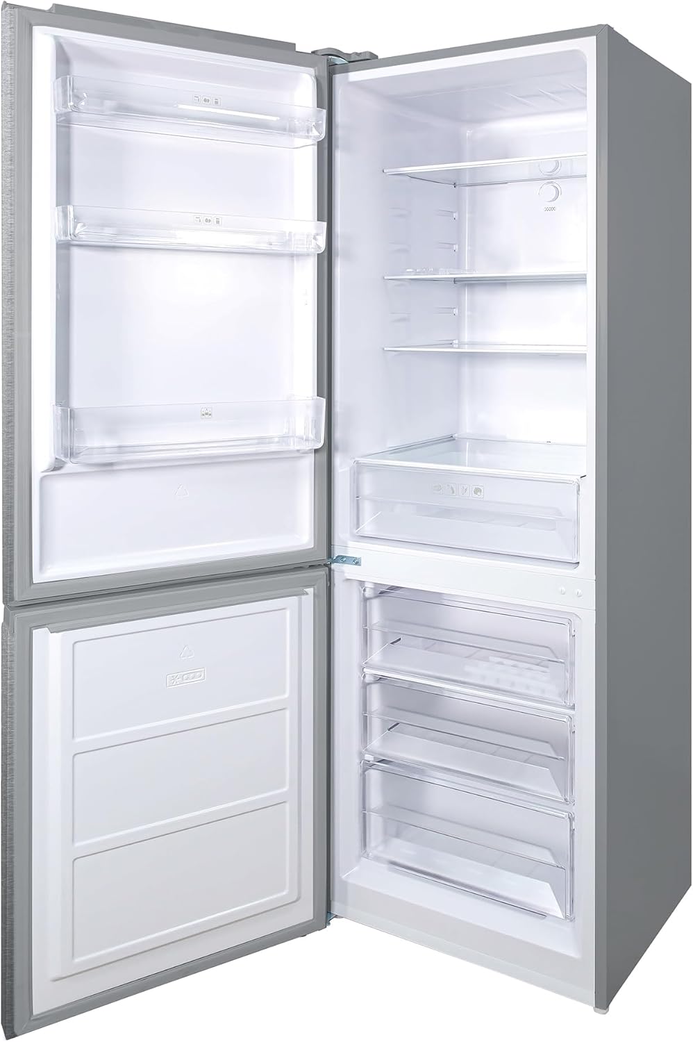 Russell Hobbs Freestanding Fridge Freezer Frost Free in Stainless Steel 186x60cm Total No Frost 60/40, 210L Fridge Space, 83L 4 Star Freezer, Adjustable Thermostat, 2 Year Guarantee RH186FFFF60SS - Image 9
