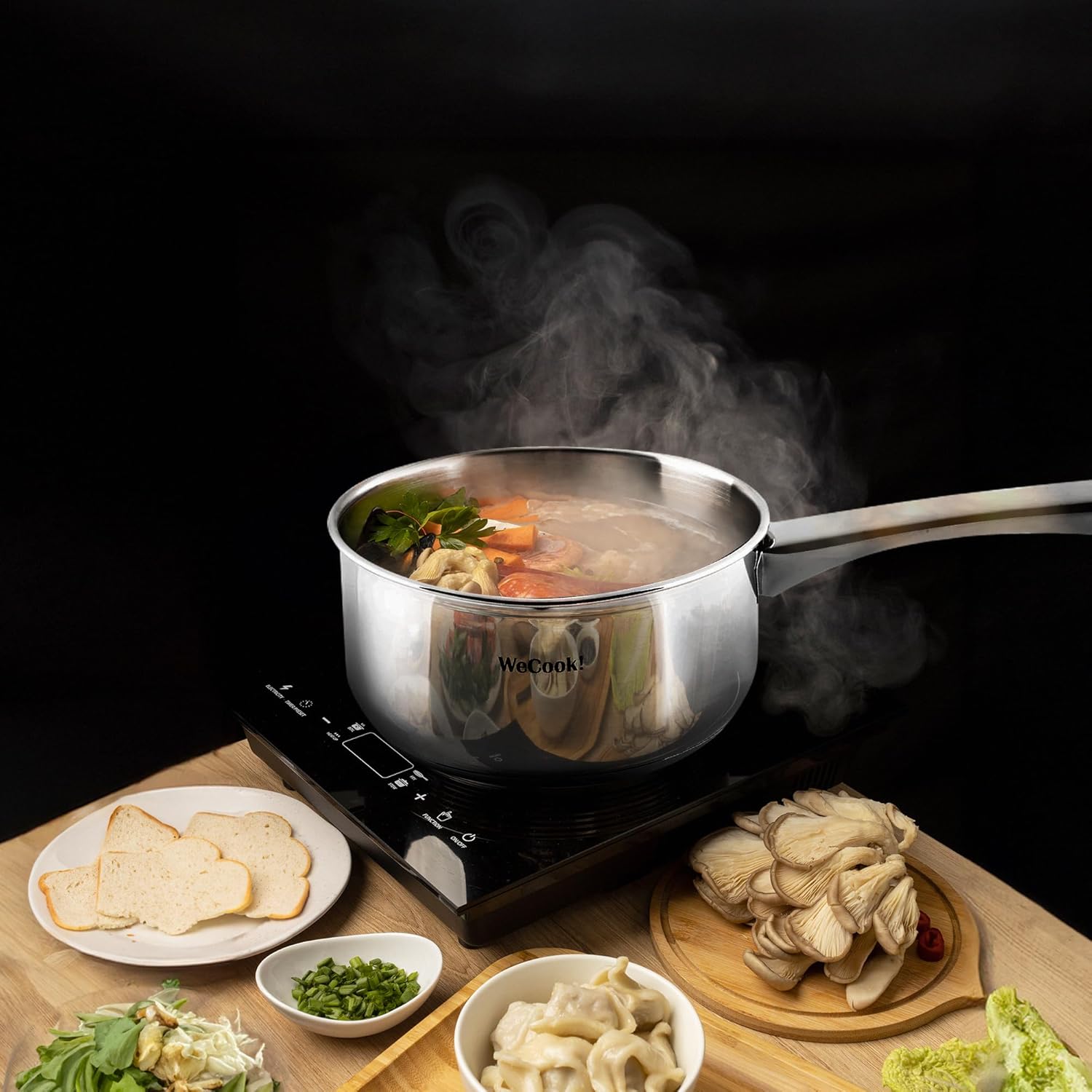 Wecook! Saucepan 12cm/0,7L, Stainless Steel Nonstick Sauce Pot for Induction, Gas and Electric Hobs, Cooking Pot with Spout and Practical Measuring Scale. - Image 7