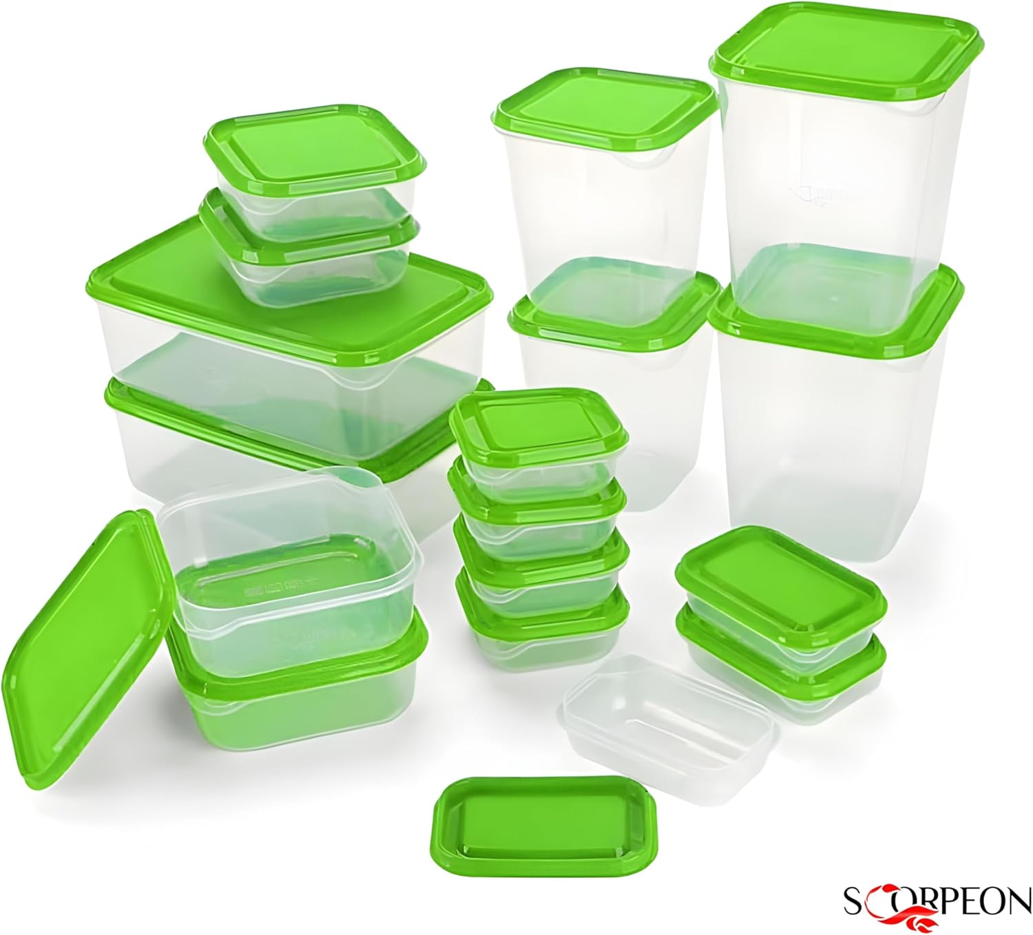 17-Pack Food Storage Containers – BPA-Free, Airtight & Leakproof – Microwave, Freezer & Dishwasher Safe – Cereal, Pasta, Salad, Soup, Meal Prep (180ml–2060ml) - Image 8