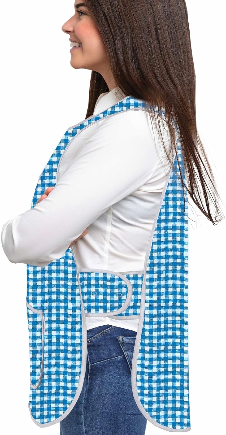 LINEN CLOSET Womens Tabards with Pockets for Men Ladies Cleaning Catering Chef Kitchen Aprons Unisex Hygea Tabard Apron Work Tabards - Image 3