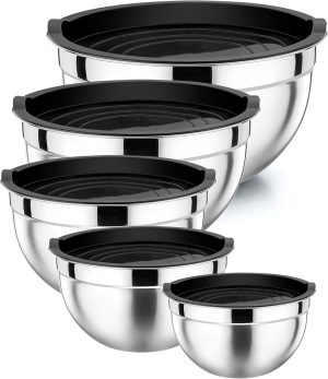 HaWare Mixing Bowl Set of 5, Stainl...