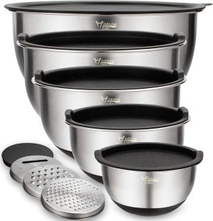 Wildone Mixing Bowls Set of 5, Stai...