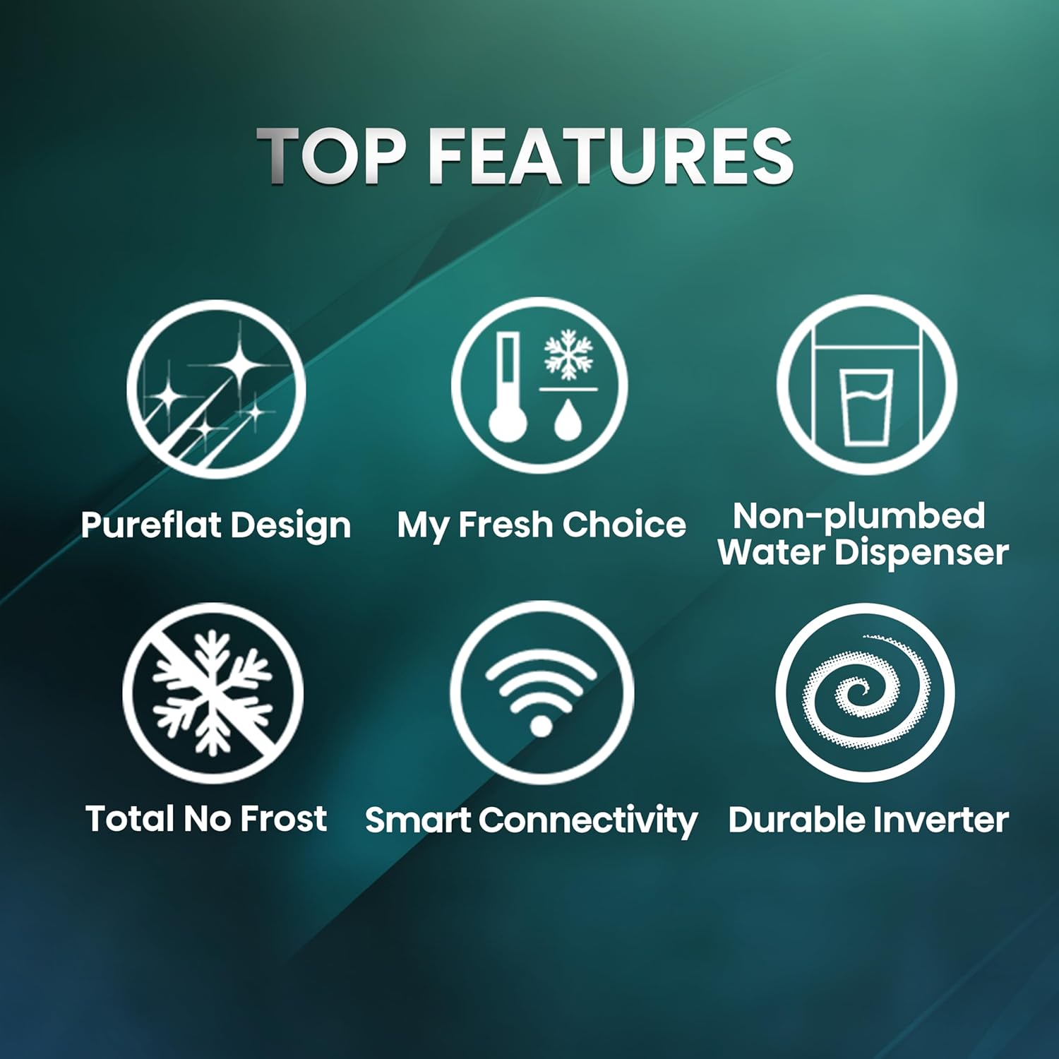 Hisense RQ5P470SMFE Wifi Connected American Fridge Freezer Cross Door with Water Dispenser, No Frost, 482 liters, Black Stainless Steel - E Rated, Noise level: 37 decibels, H178.5 x W79.4 x D69.8 (cm) - Image 3