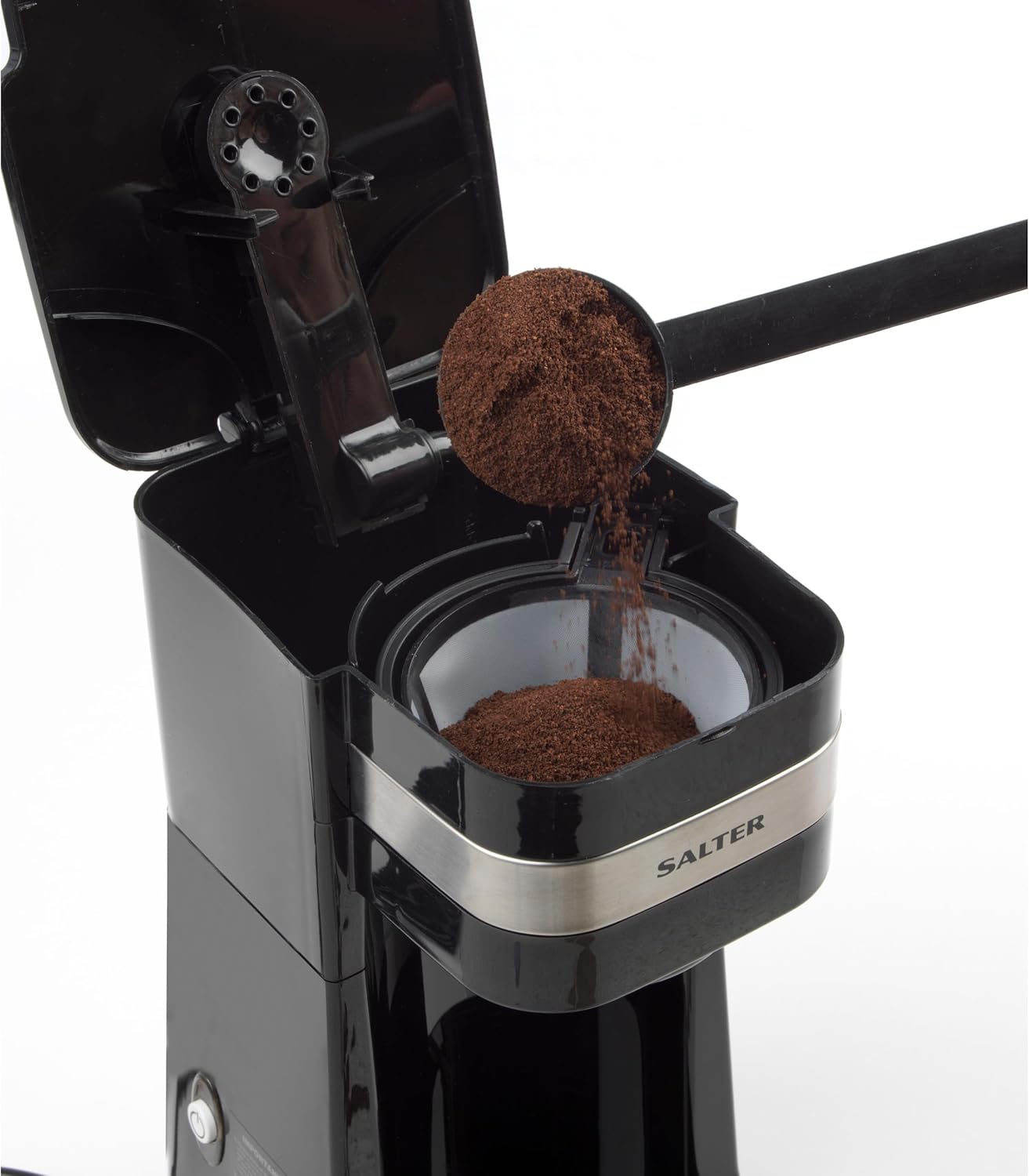 Salter One Cup Coffee Maker – Filter Coffee Machine, Washable & Reusable Filter, Includes 420ml Stainless Steel Travel Mug, Brew Coffee To Go In 3-4 Minutes, Suitable For Ground Coffee/Pads - Image 8