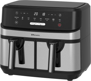 EMtronics EMAFDD9LSL Dual Air Fryer...