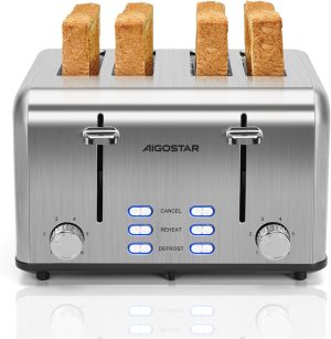 Aigostar Toaster 4 Slice Stainless ...