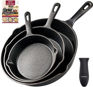 OVERMONT Pre-Seasoned Cast Iron Ski...