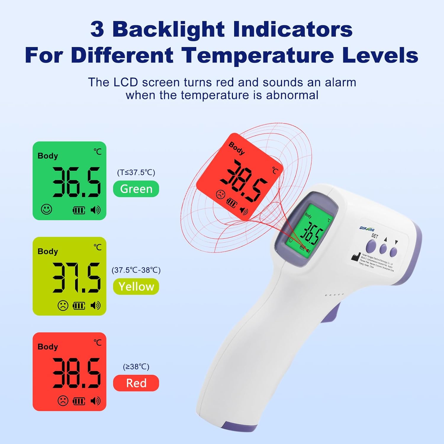 No Touch Forehead Thermometer for Adults and Kids Infrared Digital Thermometer Touchless Baby Thermometer Accurate Fast Readings for Home Use Family Healthcare Temperature Measurement - Image 3