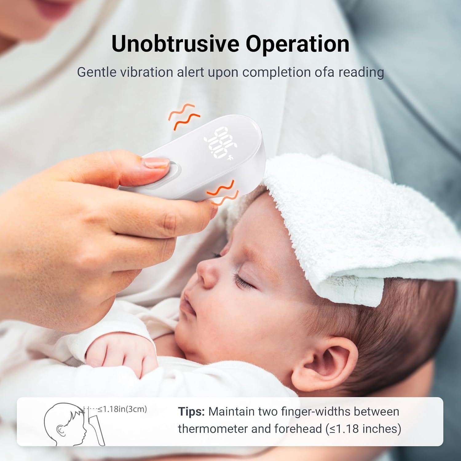 iHealth No-Touch Forehead Thermometer, Digital Infrared Thermometer for Adults and Kids, Touchless Baby Thermometer with 3 Ultra-Sensitive Sensors(PT3) - Image 4