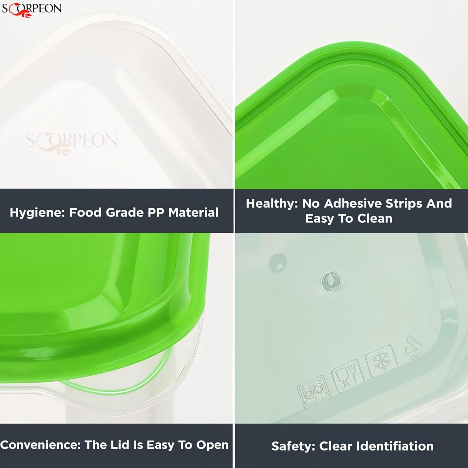 17-Pack Food Storage Containers – BPA-Free, Airtight & Leakproof – Microwave, Freezer & Dishwasher Safe – Cereal, Pasta, Salad, Soup, Meal Prep (180ml–2060ml) - Image 4