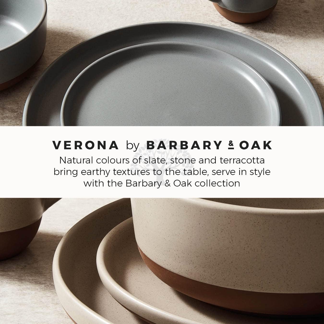 Barbary & Oak BO867014STN Verona 16-Piece Dinnerware Set, Crafted In Terracotta, Stone - Image 8