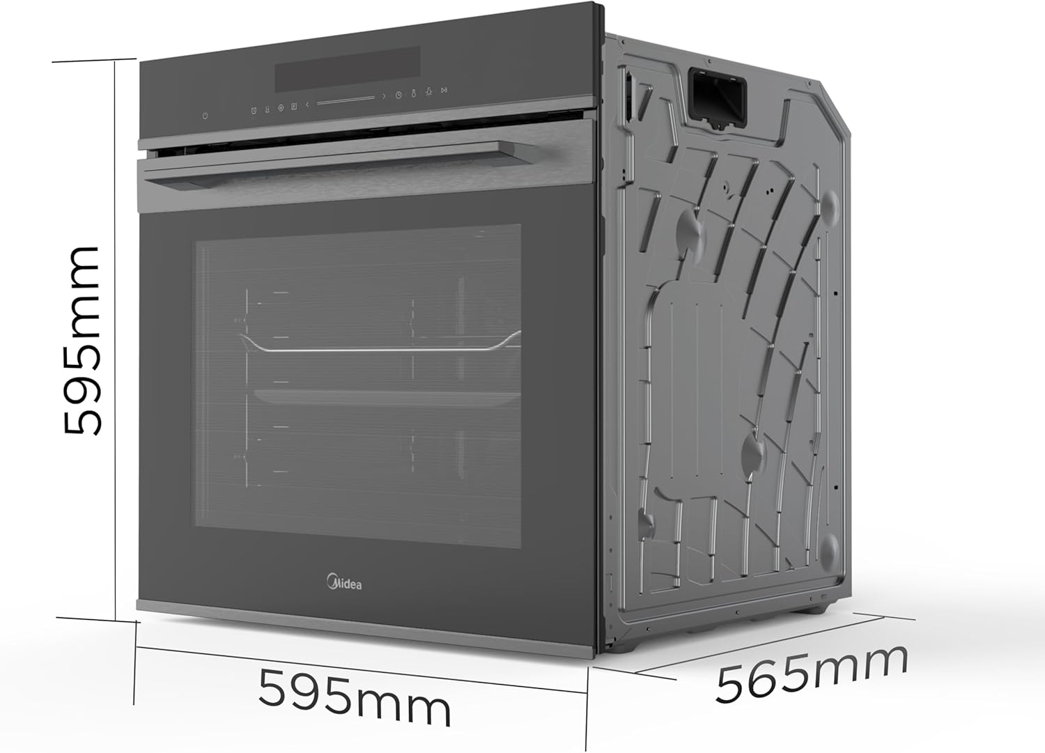 Midea Built In Electric Single Oven - Black - A Rated